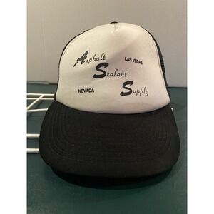 Vintage Asphalt Sealant Supply Hat Las Vegas NV Mesh Trucker Snapback 80s‎ 90s